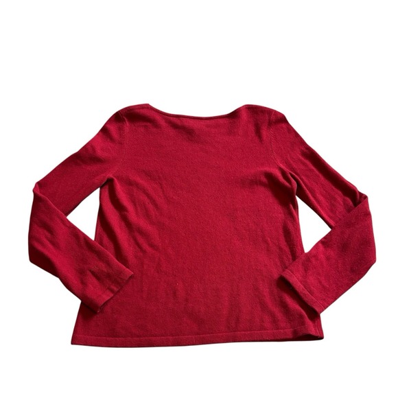 Lauren Ralph Lauren Mallard Sweater Merino Wool Angora Blend Red Women's Medium - Picture 4 of 10